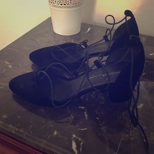 Intentionally Blank Hatter lace up heels